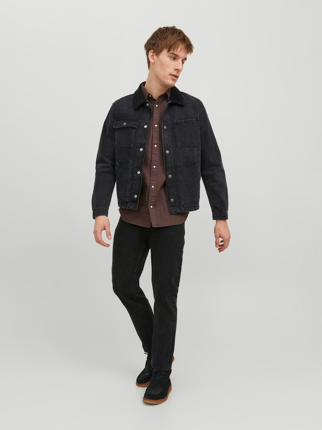 Jack & Jones JJICHRIS JJORIGNIAL MF 912 Relaxed fit Džinsai -Black Denim - 12237392