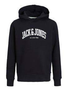 Jack & Jones Logo Hoodie For boys -Black - 12237401