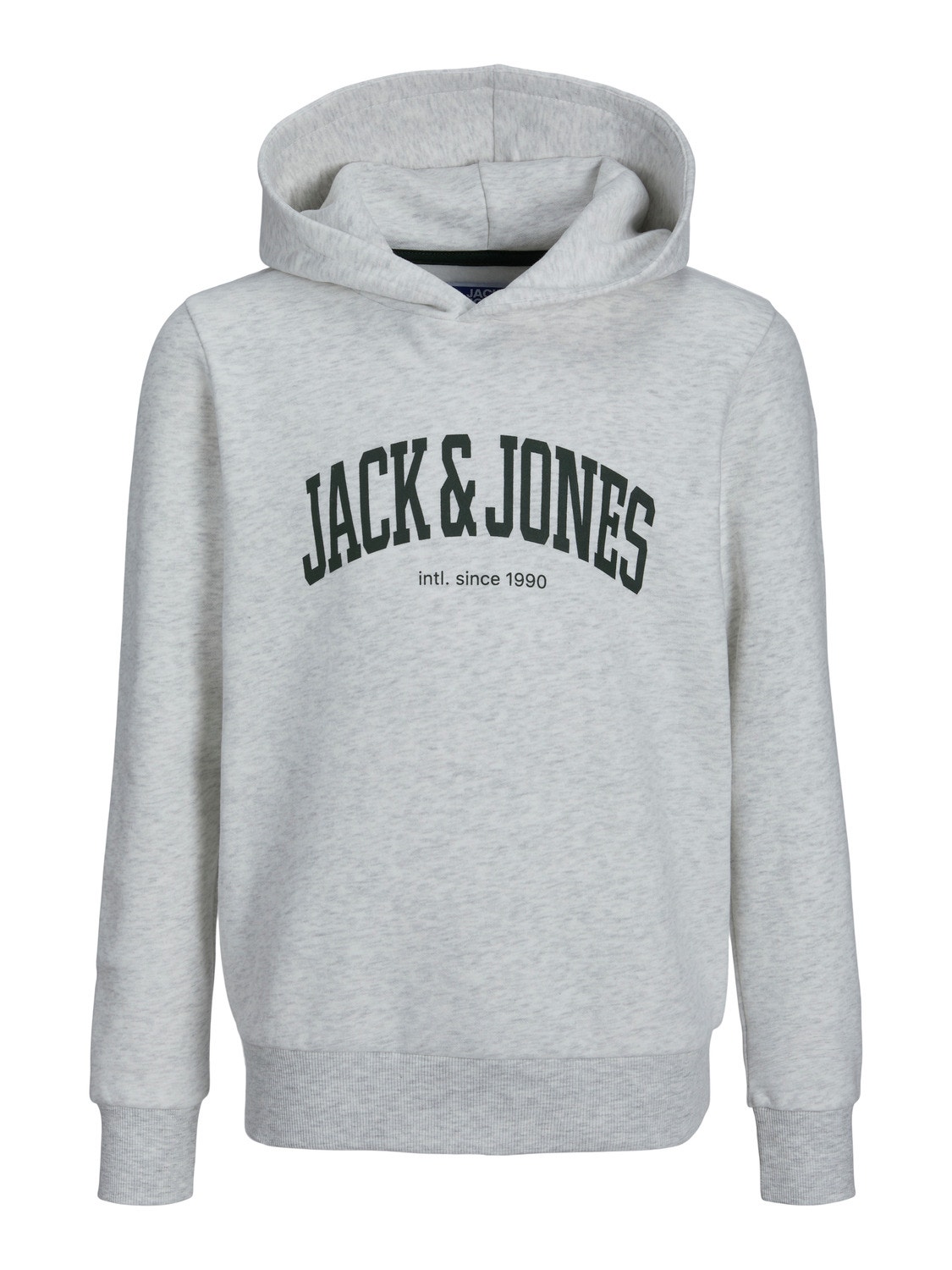 Jack & Jones Hoodie Logo Para meninos -White Melange - 12237401