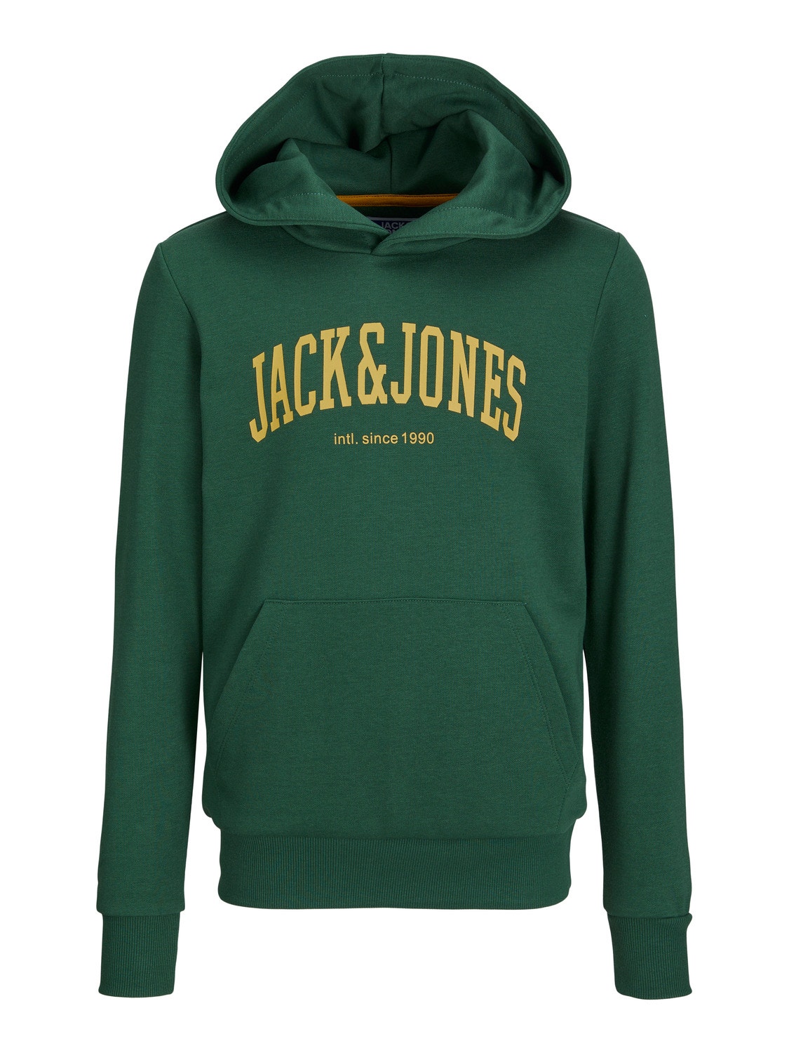 Jack & Jones Logo Hoodie For boys -Dark Green - 12237401