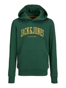 Jack & Jones Logo Hoodie For boys -Dark Green - 12237401