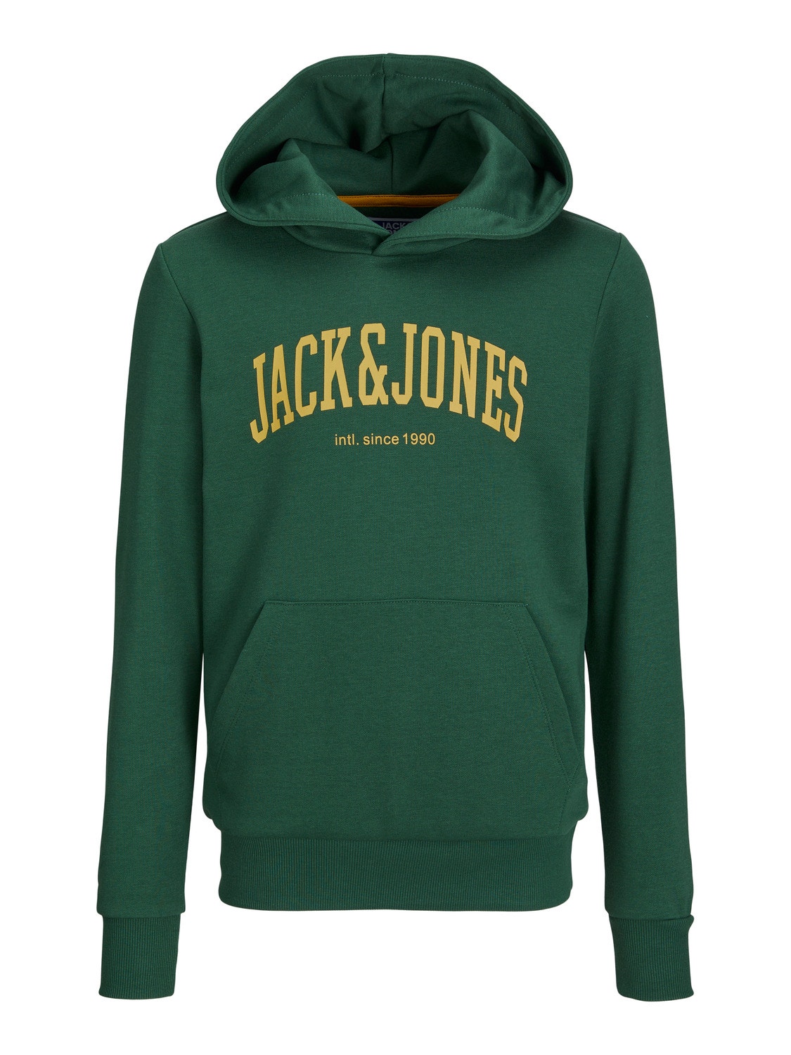 Jack & Jones Logotipas Megztinis su gobtuvu For boys -Dark Green - 12237401