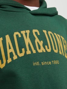 Jack & Jones Logó Kapucnis felső Ifjúsági -Dark Green - 12237401