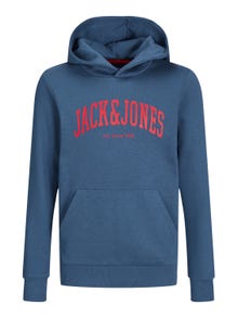 Jack & Jones Logo Kapuzenpullover Für jungs -Ensign Blue - 12237401