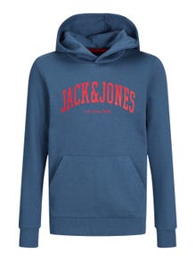 Jack & Jones Logotipas Megztinis su gobtuvu For boys -Ensign Blue - 12237401