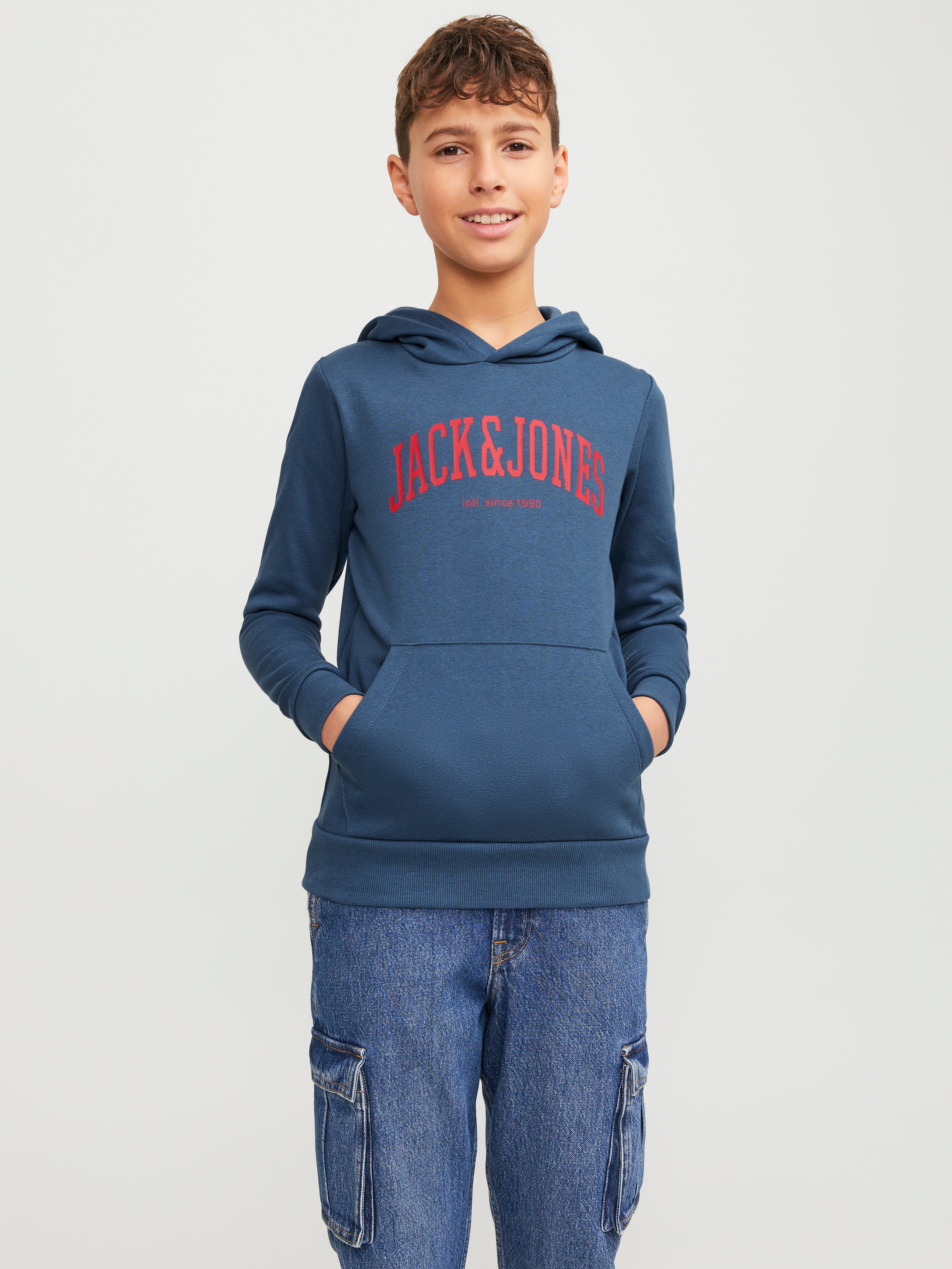 Sweat À Capuche Imprimé Pour Les Garçons - Jack & Jones - Modalova