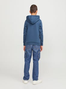 Jack & Jones Logo Kapuzenpullover Für jungs -Ensign Blue - 12237401