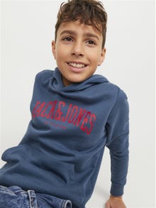 Jack & Jones Logo Kapuzenpullover Für jungs -Ensign Blue - 12237401