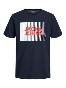 Jack & Jones Z logo T-shirt Dla chłopców -Navy Blazer - 12237411