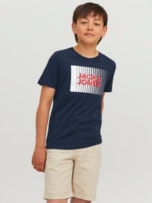 Jack & Jones Z logo T-shirt Junior -Navy Blazer - 12237411