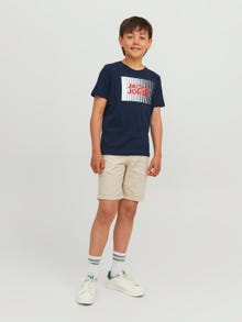 Jack & Jones Logo T-shirt For boys -Navy Blazer - 12237411