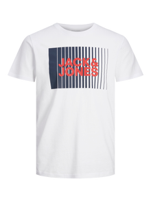 Jack & Jones Logo T-shirt Junior -White - 12237411