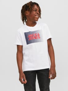 Jack & Jones Logotyp T-shirt För pojkar -White - 12237411