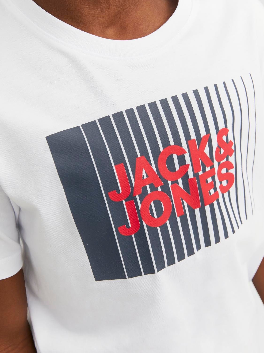 Jack & Jones Poikien Logo T-paita -White - 12237411