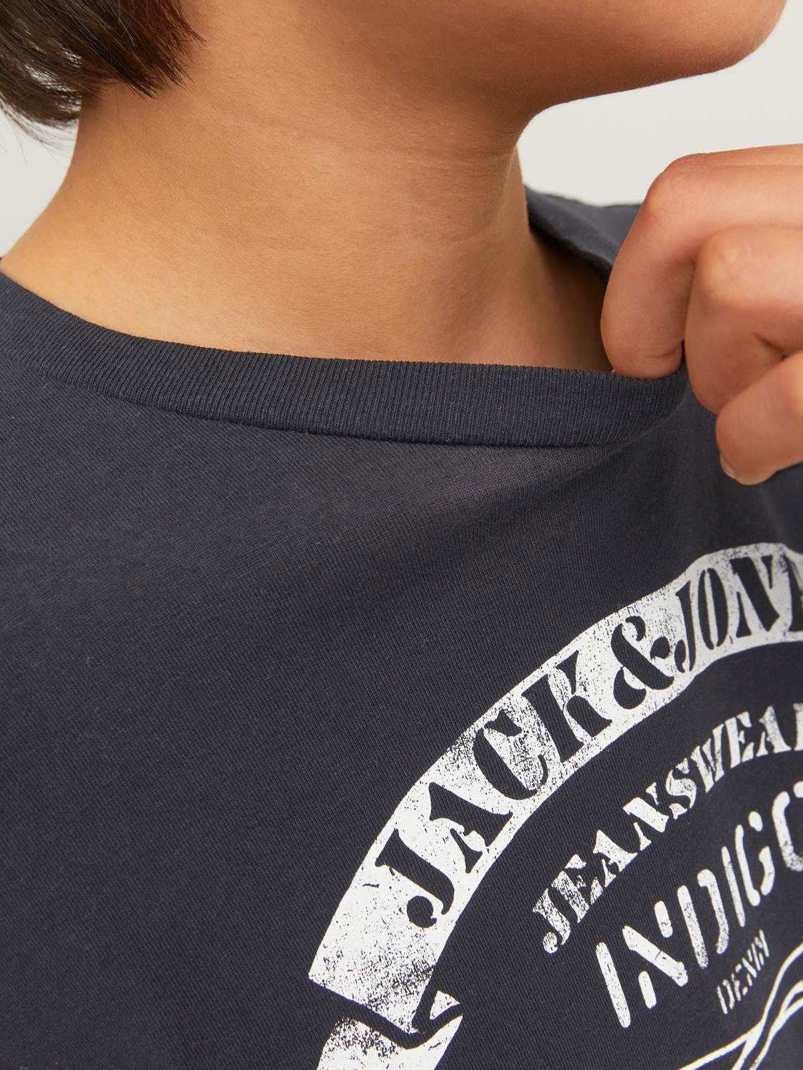 Jack & Jones Logo T-shirt Voor jongens -Black - 12237416