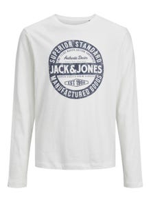 Jack & Jones Logo T-shirt For boys -Cloud Dancer - 12237416