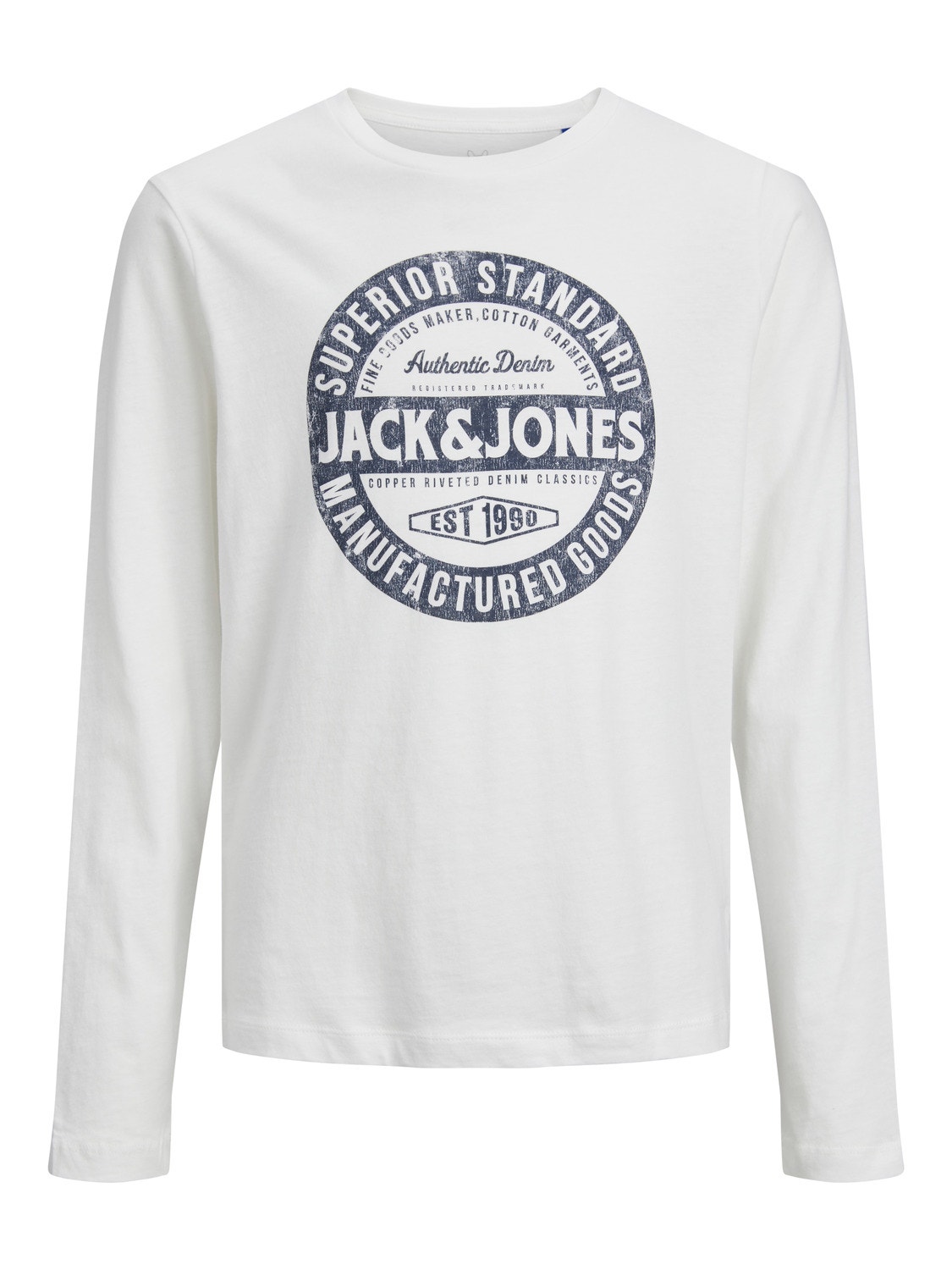 Jack & Jones T-shirt Logo Pour les garçons -Cloud Dancer - 12237416