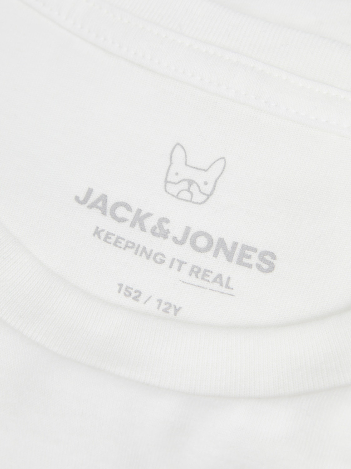 Jack & Jones Logo T-shirt For boys -Cloud Dancer - 12237416