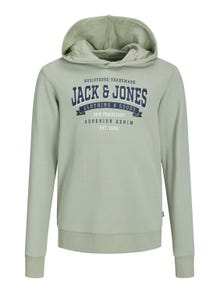 Jack & Jones Trykk Hettegenser For gutter -Desert Sage - 12237420
