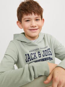 Jack & Jones Printed Hoodie For boys -Desert Sage - 12237420