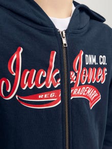 Jack & Jones Gedruckt Kapuzenpullover mit Reißverschluss Für jungs -Navy Blazer - 12237429