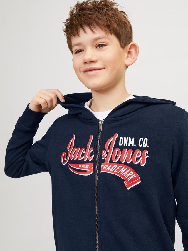 Jack & Jones Printed Zip Hoodie For boys - 12237429