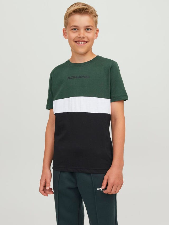 Jack & Jones Blokkfarge T-skjorte For gutter - 12237430