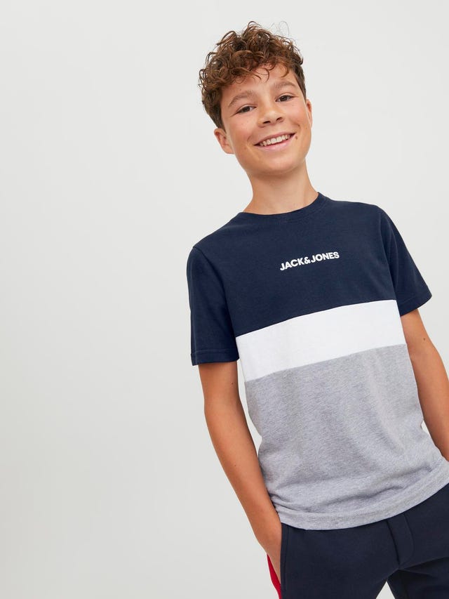 Jack & Jones Blokkfarge T-skjorte For gutter - 12237430