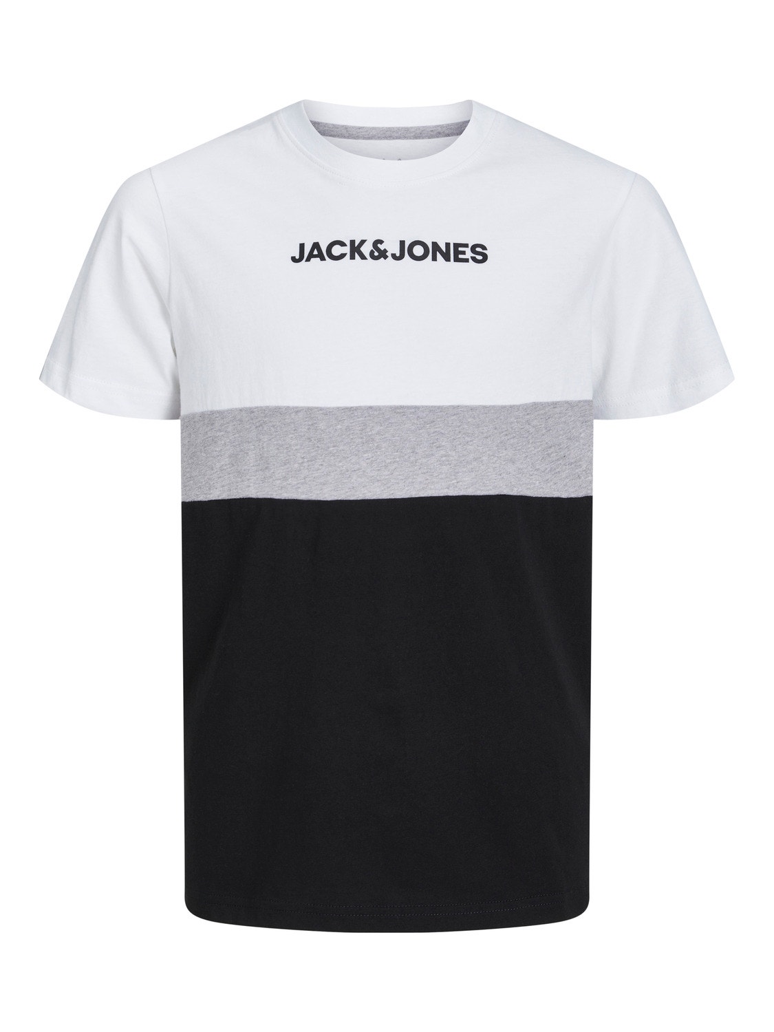 Jack & Jones Kleurblokken T-shirt Voor jongens -White - 12237430