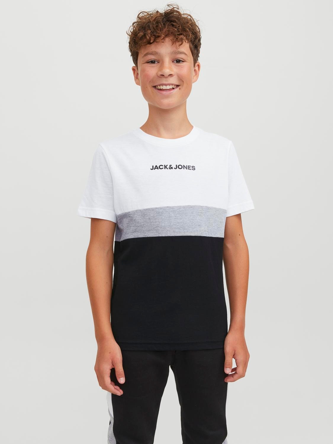 Jack & Jones Colour block T-shirt For boys -White - 12237430
