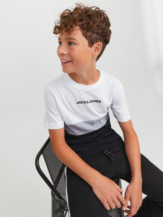 Jack & Jones T-shirt Bloco de Cor Para meninos - 12237430