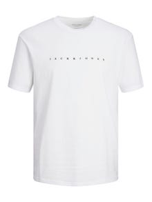 Jack & Jones Logo T-shirt Voor jongens -White - 12237435