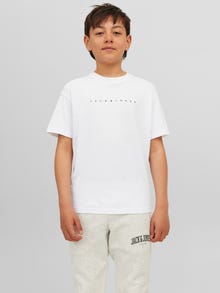 Jack & Jones Logotipas Marškinėliai Jaunimui -White - 12237435