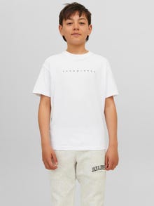 Jack & Jones Logo T-shirt Til drenge -White - 12237435
