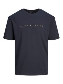 Jack & Jones Logo T-shirt Til drenge -Dark Navy - 12237435