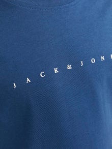 Jack & Jones Logo T-skjorte For gutter -Ensign Blue - 12237435