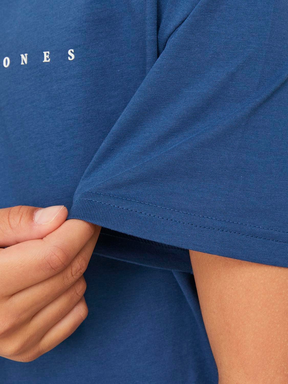 Jack & Jones Logo T-shirt Voor jongens -Ensign Blue - 12237435