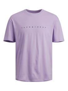 Jack & Jones Logo T-skjorte For gutter -Purple Rose - 12237435