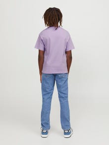 Jack & Jones Logo T-skjorte For gutter -Purple Rose - 12237435