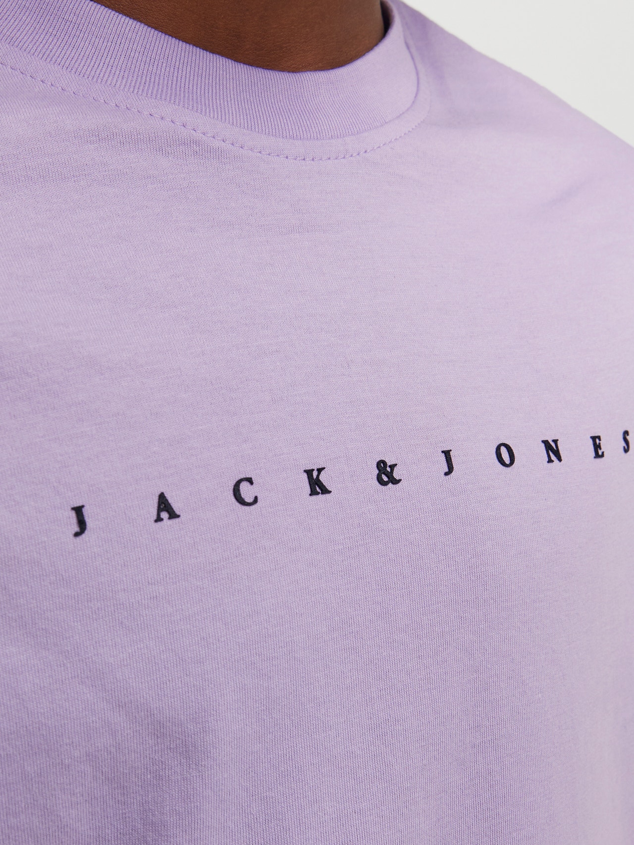 Jack & Jones Logo T-skjorte For gutter -Purple Rose - 12237435