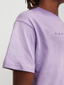 Jack & Jones Logo T-skjorte For gutter -Purple Rose - 12237435
