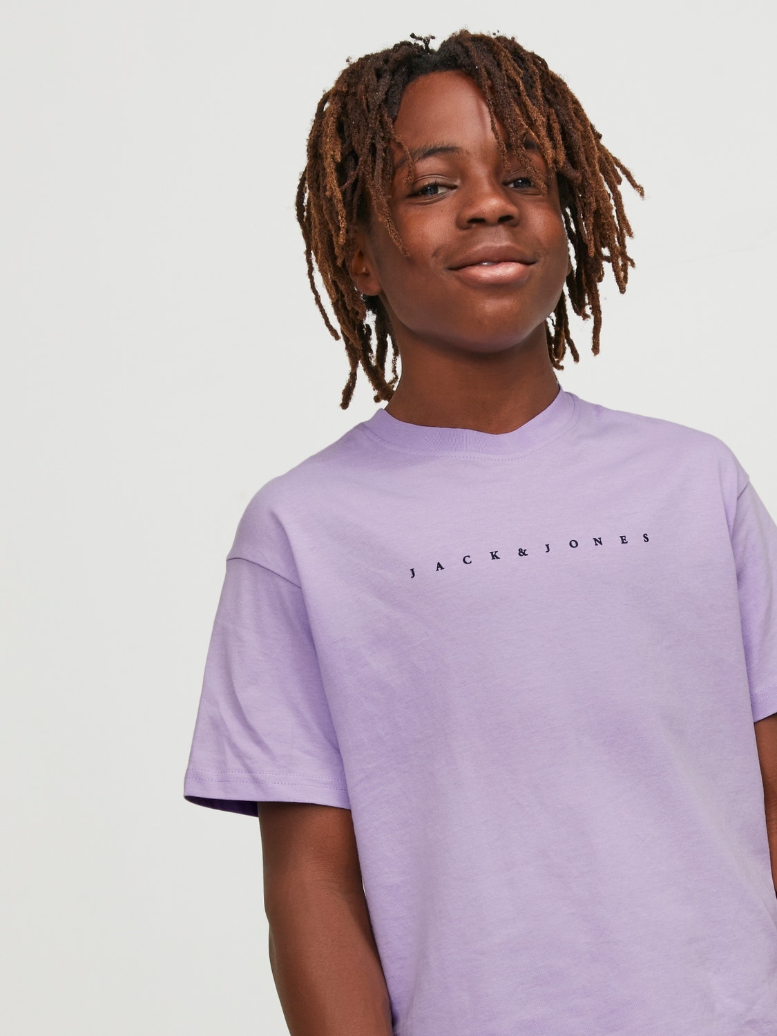 Jack & Jones Logo T-skjorte For gutter -Purple Rose - 12237435