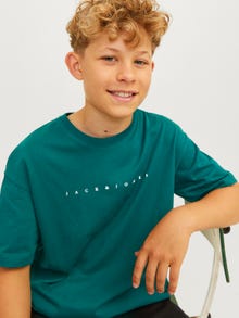 Jack & Jones Logotipas Marškinėliai For boys -Deep Teal - 12237435