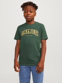 Jack & Jones Spausdintas raštas Marškinėliai For boys -Dark Green - 12237441