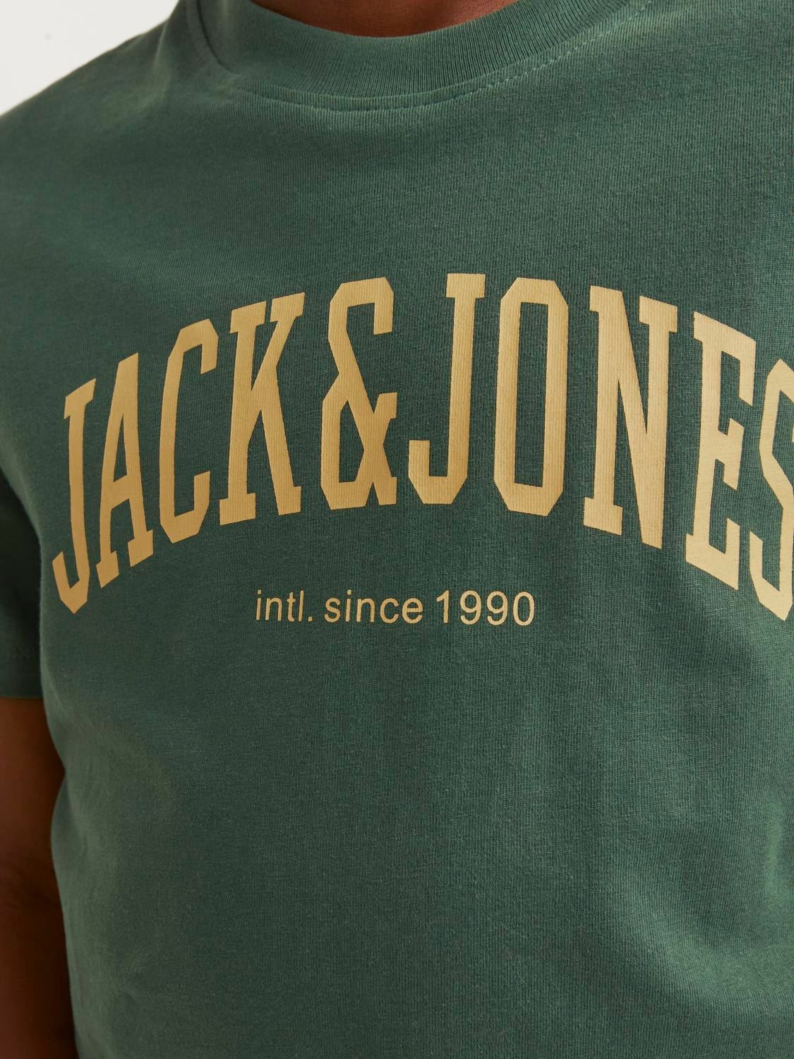 Jack & Jones Tryck T-shirt För pojkar -Dark Green - 12237441