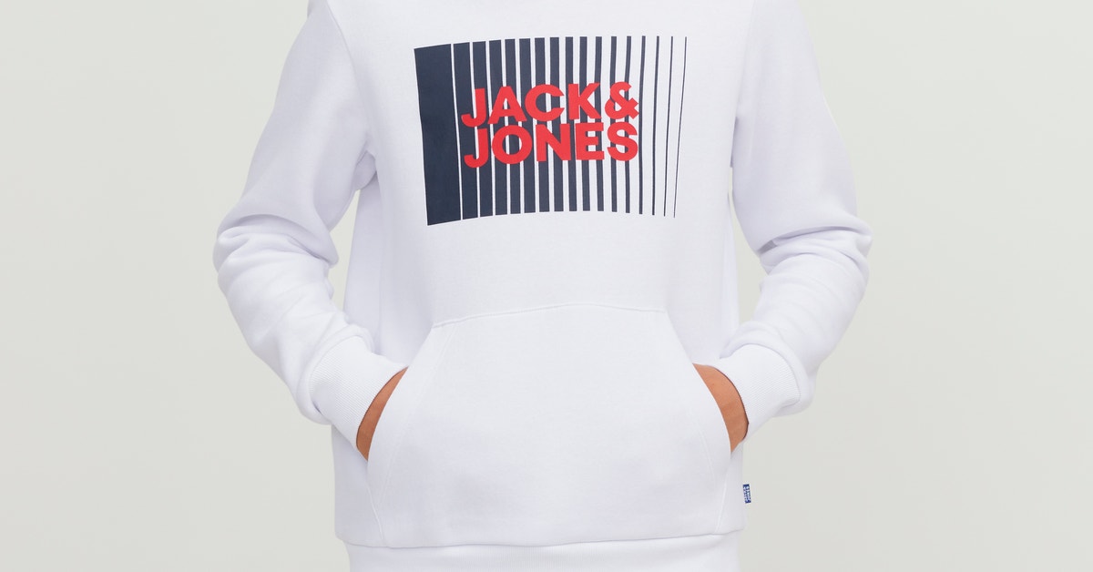 Logo Kapuzenpullover Junior | Weiß | Jack & Jones®