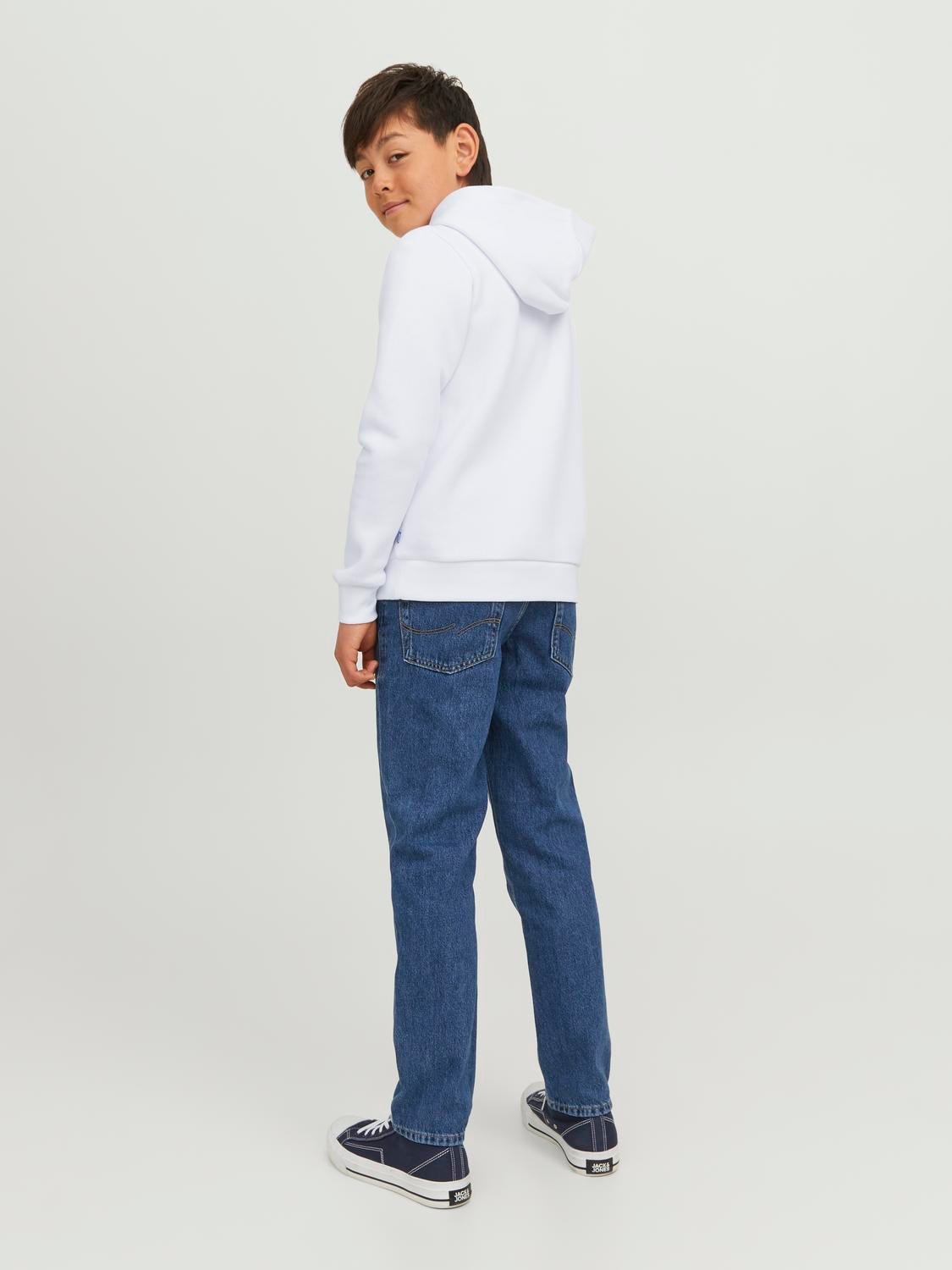 Jack & Jones Logo Hoodie For boys -White - 12237459