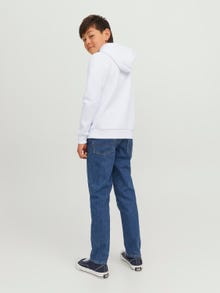 Jack & Jones Logo Mikina s kapucí Junior -White - 12237459