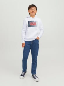 Jack & Jones Logo Hoodie Voor jongens -White - 12237459