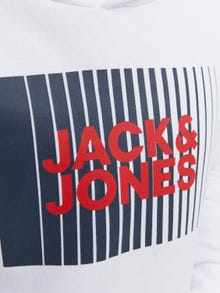 Jack & Jones Φούτερ με κουκούλα Για αγόρια -White - 12237459